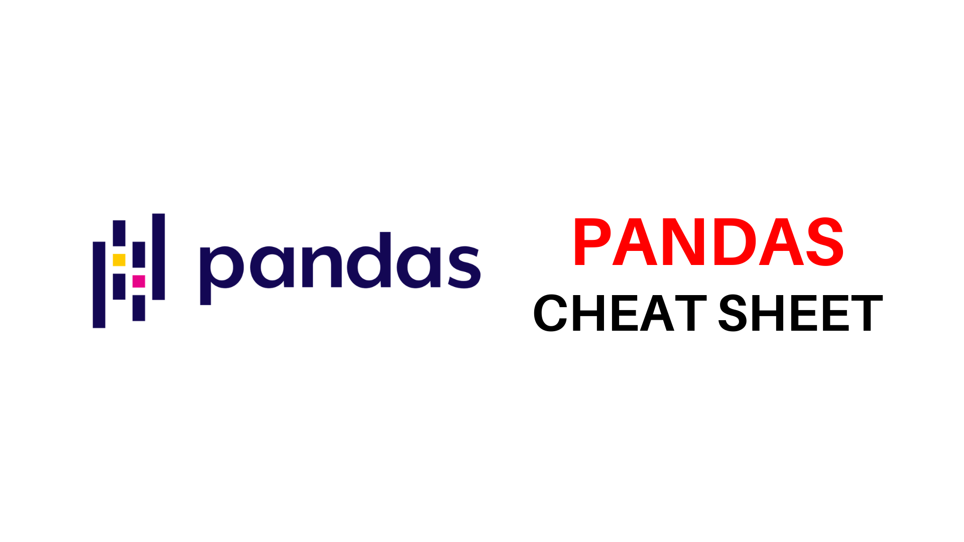 Download Python's pandas cheatsheet