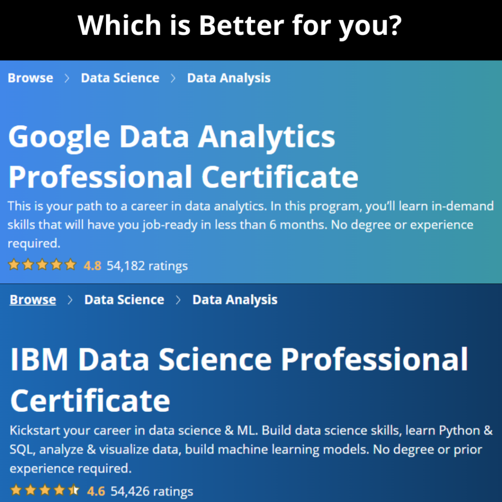 IBM Data Science Vs Google Data Analytics: What's Better?