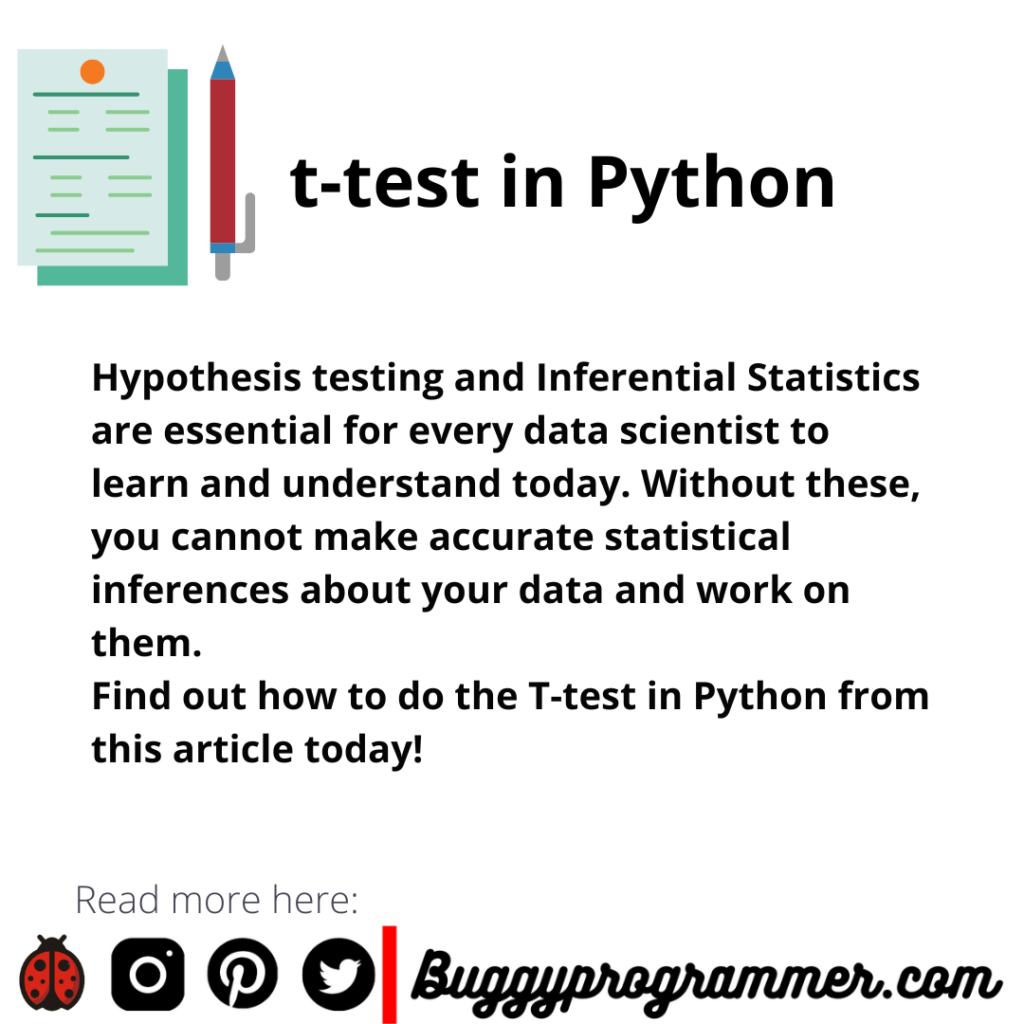 How to do t-test in python?